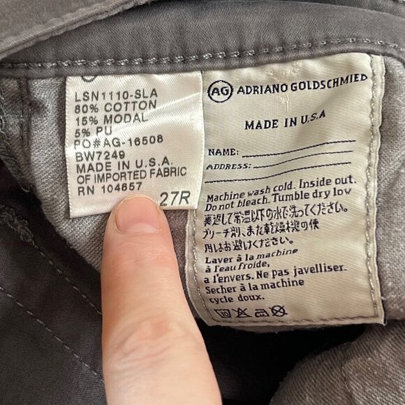 AG Adriano Goldschmied The Stilt Skinny Jeans Dark Gray‎ Size 27 - Picture 7 of 8